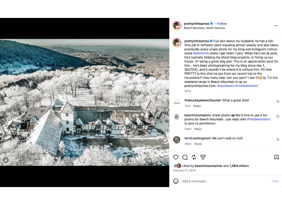 Beech Mountain Influencer Campaign 1