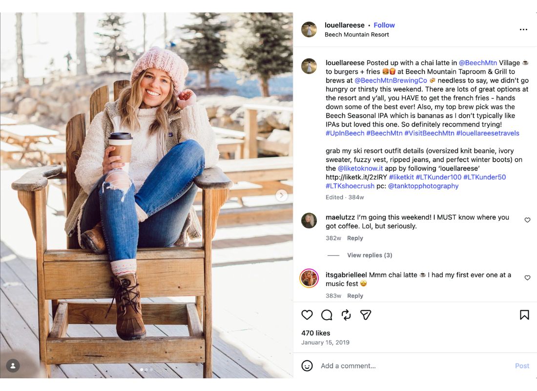 Beech Mountain Influencer Campaign 2
